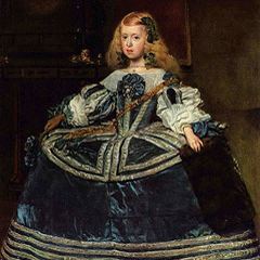 reproductie Infanta Margarita Teresa in a blue dress